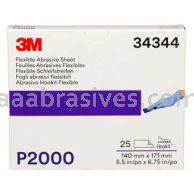3M&trade; 7100179991 5.5 x 6.8 P2000 Grit 270J Hookit&trade; Flexible Abrasive Hand Sheet