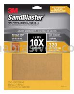 3M&trade; 7100182909 9 x 11 320 Grit SandBlaster&trade; Advanced Sanding Sheets w/ NO-SLIP&trade; GRIP