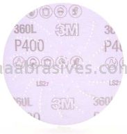 3M&trade; 7100192075 8” 16 Hole P500 Grit 360L Hookit&trade; Film Disc