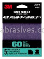 3M&trade; 7100198735 60 Grit Ultra Durable Power Sanding 1/4 Sheet