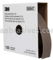 3M&trade; 7100202170 2-1/2 x 50 yds 150 Grit J-weight 211K Utility Cloth Roll