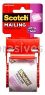 Scotch&trade; Ultra Clear Packaging Tape w/dispenser 141 Clear 1.88 in x 800 in 3M 7100208704