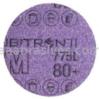 3M&trade; 7100214887 4 x 1/2 80+ Grit 775L Cubitron&trade; II Stikit&trade; Film Disc