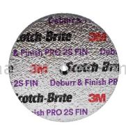 3M&trade; Scotch-Brite&trade; 7100220638 4 x 1/4 X 1/4 4C Medium+ Deburr and Finish PRO Unitized Wheel