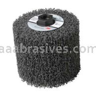3M&trade; 7100221046 4 1/2 x 2 x 5/8-11 5 A/O Extra Coarse CF-MF Scotch-Brite&trade; Match and Finish Flap Brush