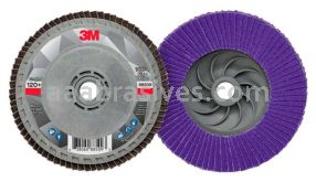 3M&trade; 7100243875 4-1/2 x 5/8-11 120 Grit 769F T27 Quick Change Flap Disc