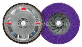 3M&trade; 7100243876 4-1/2 x 5/8-11 80 Grit 769F T27 Quick Change Flap Disc