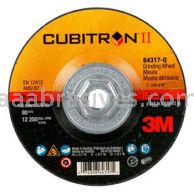 3M&trade; 7100244819 5x1/4x5/8-11 T27 Quick Change Cubitron&trade; II Depressed Center Grinding Wheel 64317