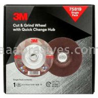 3M&trade; 7100245019 4-1/2x1/8x5/8-11 T27 Quick Change Cut & Grind Wheel 75819