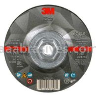 3M&trade; 7100245020 5x1/4x5/8-11 T27 Quick Change Silver Depressed Center Grinding Wheel 87446