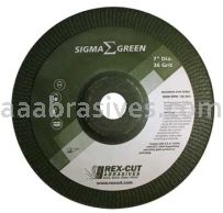 Rex-Cut 730005 5 x 3/16 x 7/8 36 Grit Sigma Green Grinding Wheels