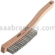 Osborn Scratch Brush 3 X 19 Rows 13-3/4” OAL X .012 Brass #84004