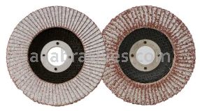 5x5/8-11 #36 for Aluminum, T-29(Angled), Abrasive Flap Disc, Phenolic Backing