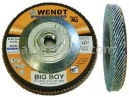 Wendt Abrasives 236162 Premium Zirconia BIG BOY Flap Disc 5" x 5/8-11 - Type 29 FG ZA40