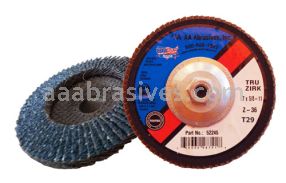 7x5/8-11 #24 Zirc T-29 (Angled) Abrasive Flap Disc Standard