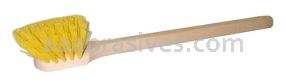 Weiler 43999 - 7-1/2" Scrub Brush, Curved with Rubber Padded Handle, Light Blue Polypropylene Fill - 012382439996