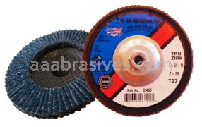 7x5/8-11 #24 Zirc T-27 (Flat) Abrasive Flap Disc Standard