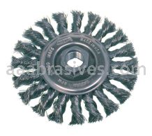 Osborn 4” SMALL GRIND KNOT WHEEL (.020 SS X M-10 X 1.25 AH)#26383
