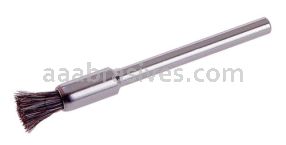 Osborn 3/16” Miniature End Brush (3/32” Stem Dia Soft Bristle)#75724
