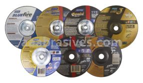 Norton 9 x 1/4 x 5/8-11 Charger Plus Type 28 Depressed Center Saucer Wheels