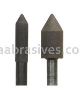 Norton 1/2 x 2 x 1/2 Center Lap Mounted Point A80-VVM 80 Grit