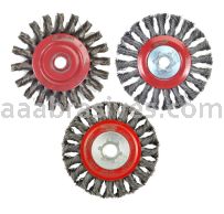 Norton 3 x .015 x 3/8-1/2 Carbon Steel Standard Twist Knot Wire Wheel Brushes - For Steel