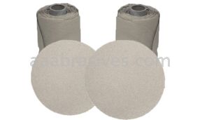 6" PSA Sanding Disc Roll 120 Grit 6 Vac Hole  White S/C noload