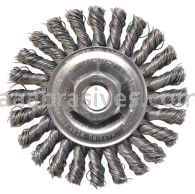 4" Cable Twist Wire Wheel, .020, M10 x 1.25 A.H., Retail Pack (CTA-4)