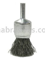 Weiler 36281 - 1/2" 1/4" Stem, .006SS, Vortec Pro Crimped Wire End Brush - 012382362812