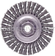 Weiler 36308 - 4" .020, 5/8"-11 A.H. (Light Duty), Vortec Pro Knot Wire Wheel, Stringer Bead Twist - 012382363083