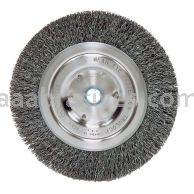 Weiler 36064 - 5" .006 Wire, Narrow Face, 5/8"-1/2" A.H., Retail Pack, Vortec Pro Crimped Wire Wheel - 012382360641