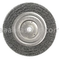 6" Narrow Crimped Wire Wheel, Short Trim, .0104, 5/8"-1/2" A.H. (TLNS-6)