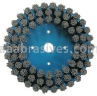 14" Disc Brush, Crimped Nylox, .018/500, 5" A.H.
