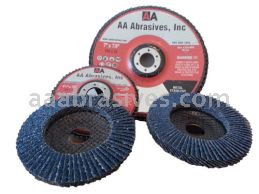 4x5/8 #50 Zirc T-29 (Angled), Abrasive Flap Disc Standard, Phenolic Backing