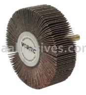 Weiler 36502 - 15-Piece 3" 1/4" Stem, 60, 80, 120 grits, Vortec Pro Flap Wheel Countertop Display (15-Piece) - 012382365028