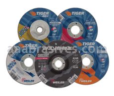 Weiler 56456 - 4-1/2" x 1/4" Z24T, 7/8" A.H., Type 27 Grinding Wheel - 012382564568