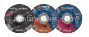 Weiler 56431 - 4" x 1/8" A24T, 5/8" A.H., Type 27 Cutting & Light Grinding Wheel - 012382564315
