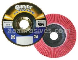 Wendt Abrasives 238432 Ultimate Ceramic Flap Disc 5" x 7/8" - Type 27 FG SX40