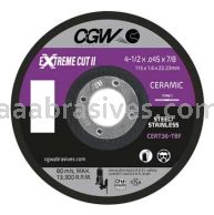 CGW Abrasives 54282 eXtreme Cut&trade; Ceramic Cutting Wheels 6 x .045 x 7/8 36 Grit Type 1