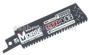 Morse CTR Carbide Tipped Reciprocating Saw Blade 4x1x.050 8 TPI | Retail packaged