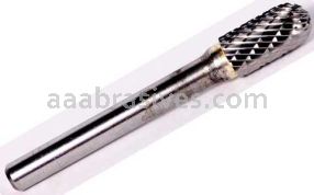 SC-5, 1/2x1x1/4"sk, Cylindrical Radius End, Double Cut, Carbide