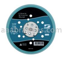 Dynabrade 54340 6" Dia. Multi-Hole Hook-Face Short Nap Medium 5/16"-24 Male Thread
