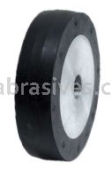 Dynabrade 11619 - Contact Wheel, 4" Dia. x 1" W x 5/8" I.D., Crown Face, 40 Duro Rubber