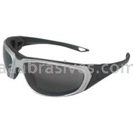 ERB 18001 NT2 Silver and Black Frame Gray Anti-fog Lenses solid foam liner