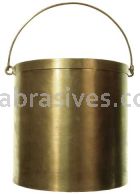 CS Unitec&trade; EX1017-300A 10-5/8" x 11" Bucket 2.6G/10L Aluminum with Brass Handle 2.6 g / 10 lbs MAT Aluminum