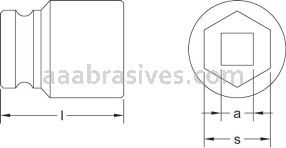 CS Unitec&trade; EX1730-005UB 5/16" Impact 1/2" Drive Socket Copper Beryllium 6 Point Sockets