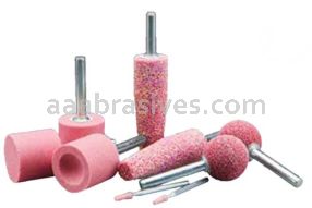 Norton 69078645355 W177 3/8 x 3/4 Pink 86A A/O Vitrified Bond Mounted Point