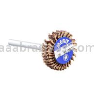 Merit Abrasives 08834137551 3/4 x 3/16 x 1/8 Small Diameter Flap Wheels With 1/8" Steel Shank 80 Grit Merit Aluminum Oxide