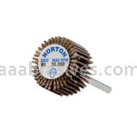 Merit Abrasives 08834137561 3/4 x 3/8 x 1/8 Small Diameter Flap Wheels With 1/8" Steel Shank 80 Grit Merit Aluminum Oxide