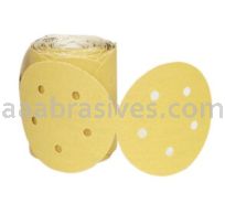 Norton Abrasives 78072748543 5" P60 Grit C-wt Gold Reserve A296 Vac Paper PSA Disc Rolls